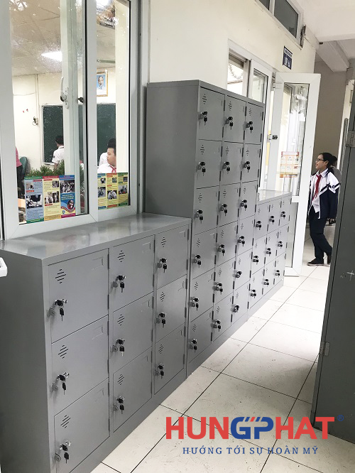Phân phối 3 bộ tủ locker theo yêu cầu tại trường THCS Hoàn Kiếm3