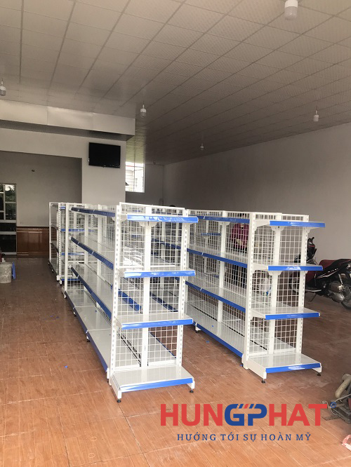 Cung cấp và lắp đặt 23 bộ kệ siêu thị lưới tại Thanh Hà, Hải Dương1