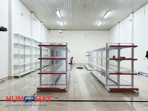 Hoàn thành việc lắp đặt kệ siêu thị lưới 4 sàn tại Thanh Ba, Phú Thọ1