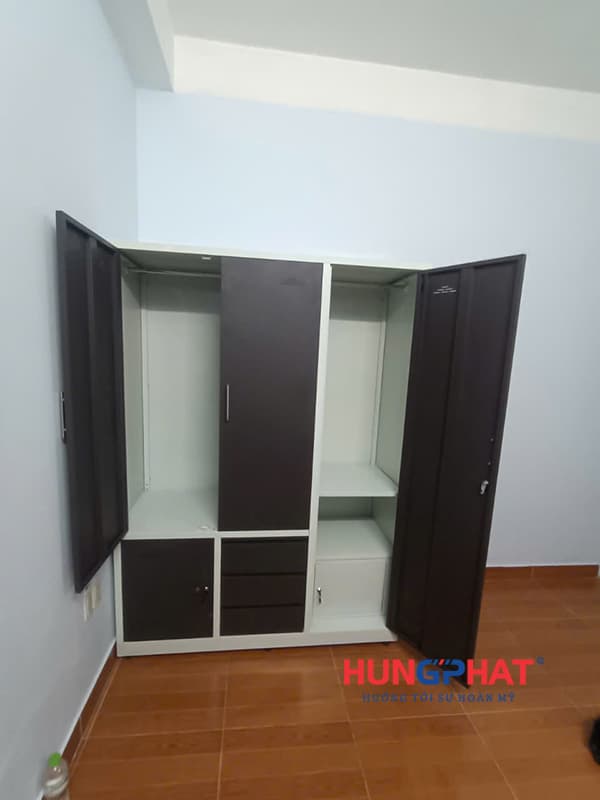 Tủ sắt quần áo có ngăn kéo giá rẻ